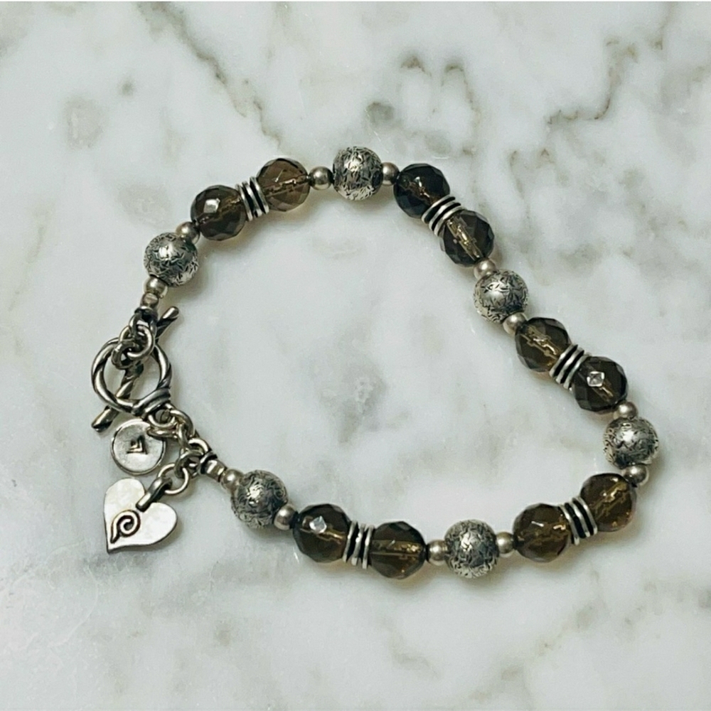 Silpada Sterling Silver & Smokey Topaz Heart